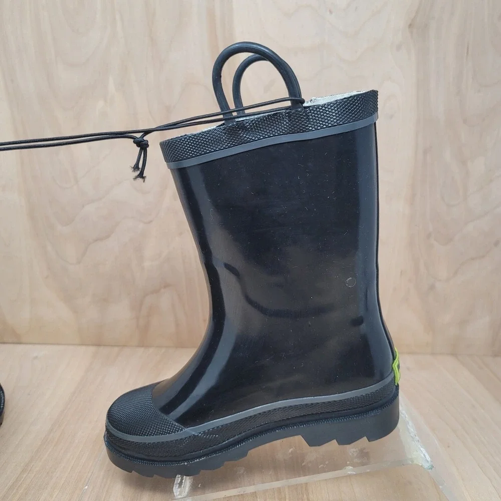 Western Chief Kids Rain Boots Sz 12 M Firechief 2 Black Rubber 4900600
